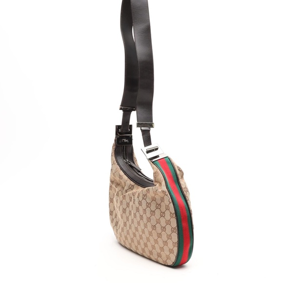 Gucci GG Supreme Web Attache Large Shoulder Bag - Picture 2 of 9